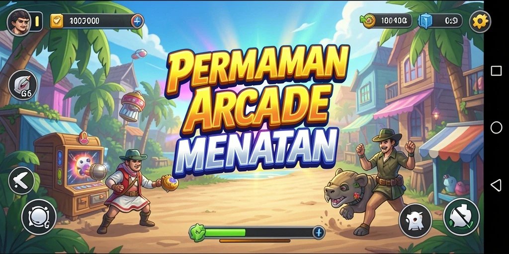 Screenshot utama 6CF menampilkan gameplay Arcade yang menarik dan seru.