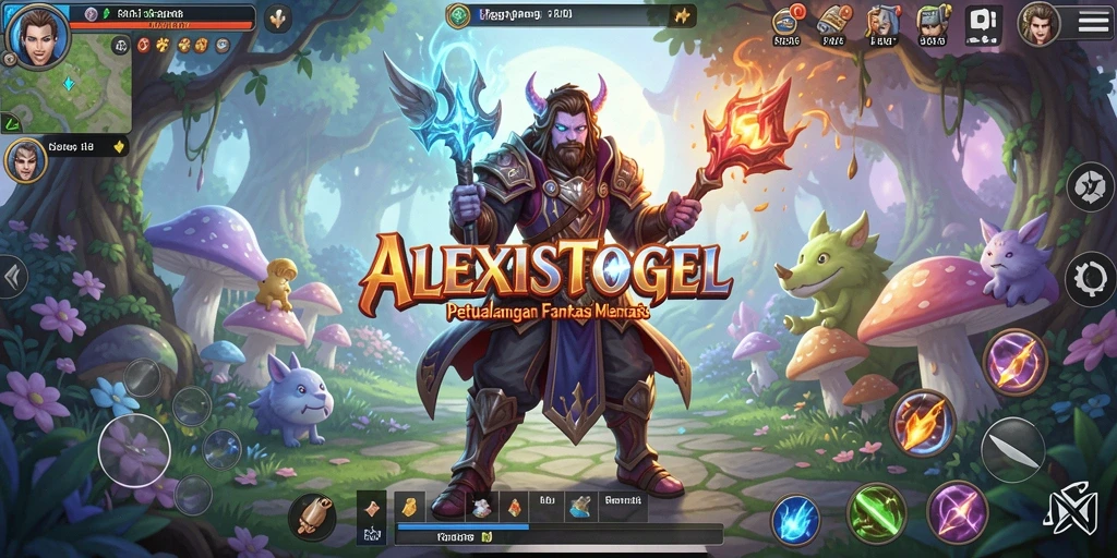 Tampilan gameplay menakjubkan dengan karakter yang beraksi dalam pertarungan RPG.