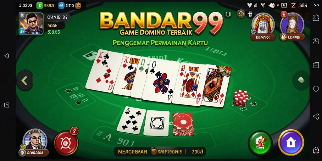 Tampilan menarik dari permainan Domino BANDAR99.