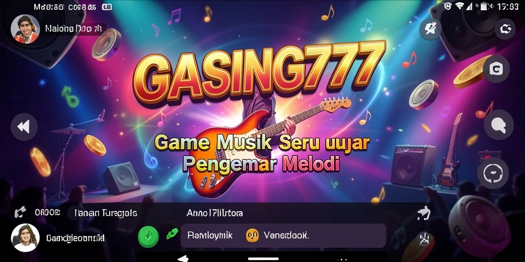 Tampilan gameplay GASING777 menampilkan keseruan bermain musik.