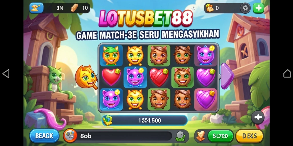 Tampilan gameplay LOTUSBET88 yang seru dan berwarna.