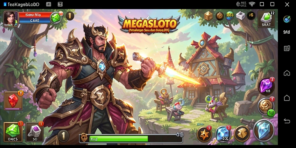 Tampilan menarik dari gameplay RPG di MEGASLOTO.