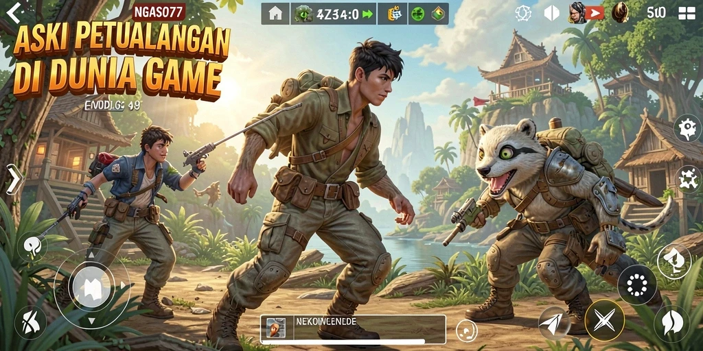Tampilan seru gameplay NGASO77 yang penuh aksi.