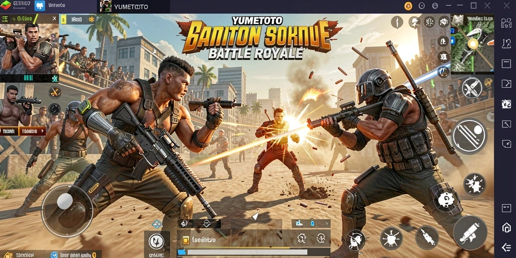 Gameplay menegangkan di YUMETOTO dalam mode Battle Royale.